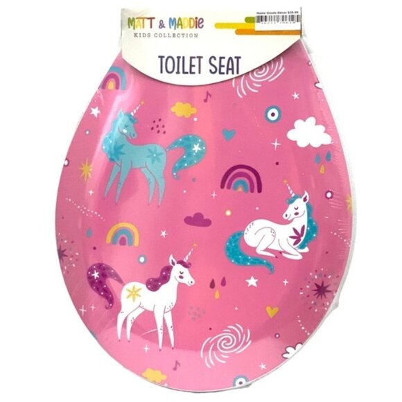 Matt & Maddie Other - Matt & Maddie Bath Toilet Seat Midnight Unicorn Kids Rainbow Collection